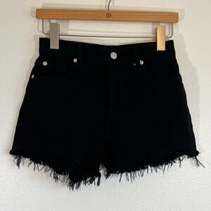 Denim Raw Edge Shorts